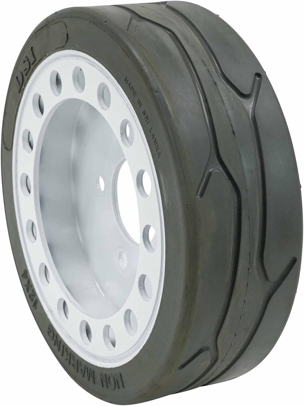(2 Pack) Scissor Lift Tires 12 x 4, Non-Marking Wheel Assembly F8711