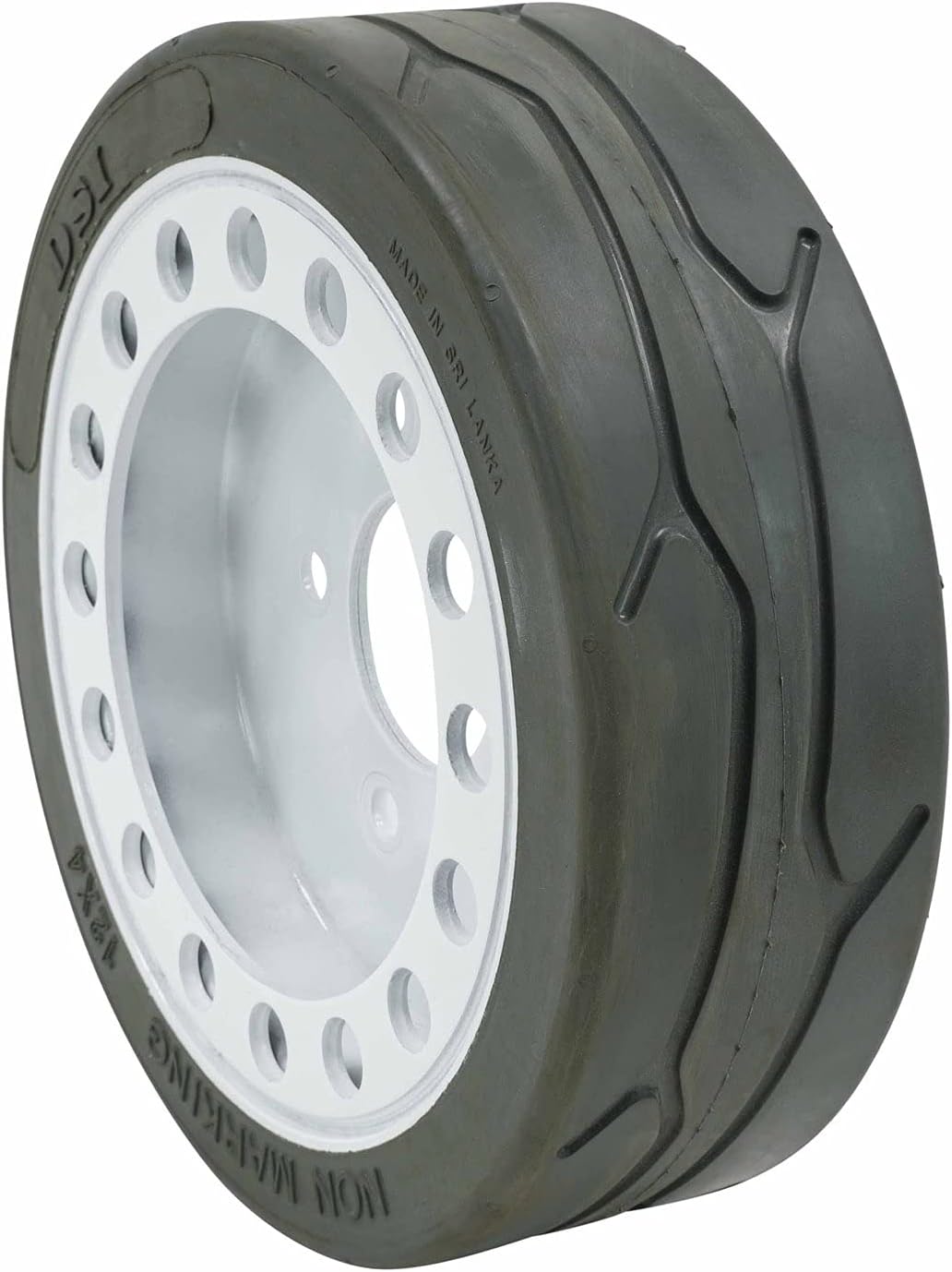 (2 Pack) Scissor Lift Tires 12 x 4, Non-Marking Wheel Assembly F8711