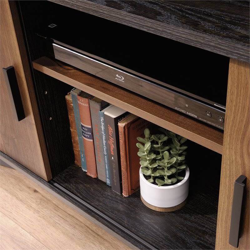 Credenza for 60x22 TVs, Brew Oak/Grand Walnut M99293