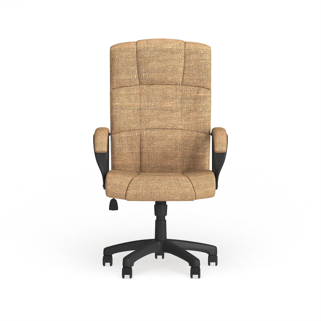 High Back Fabric Executive Swivel Office Chair with Arms Gray F7426