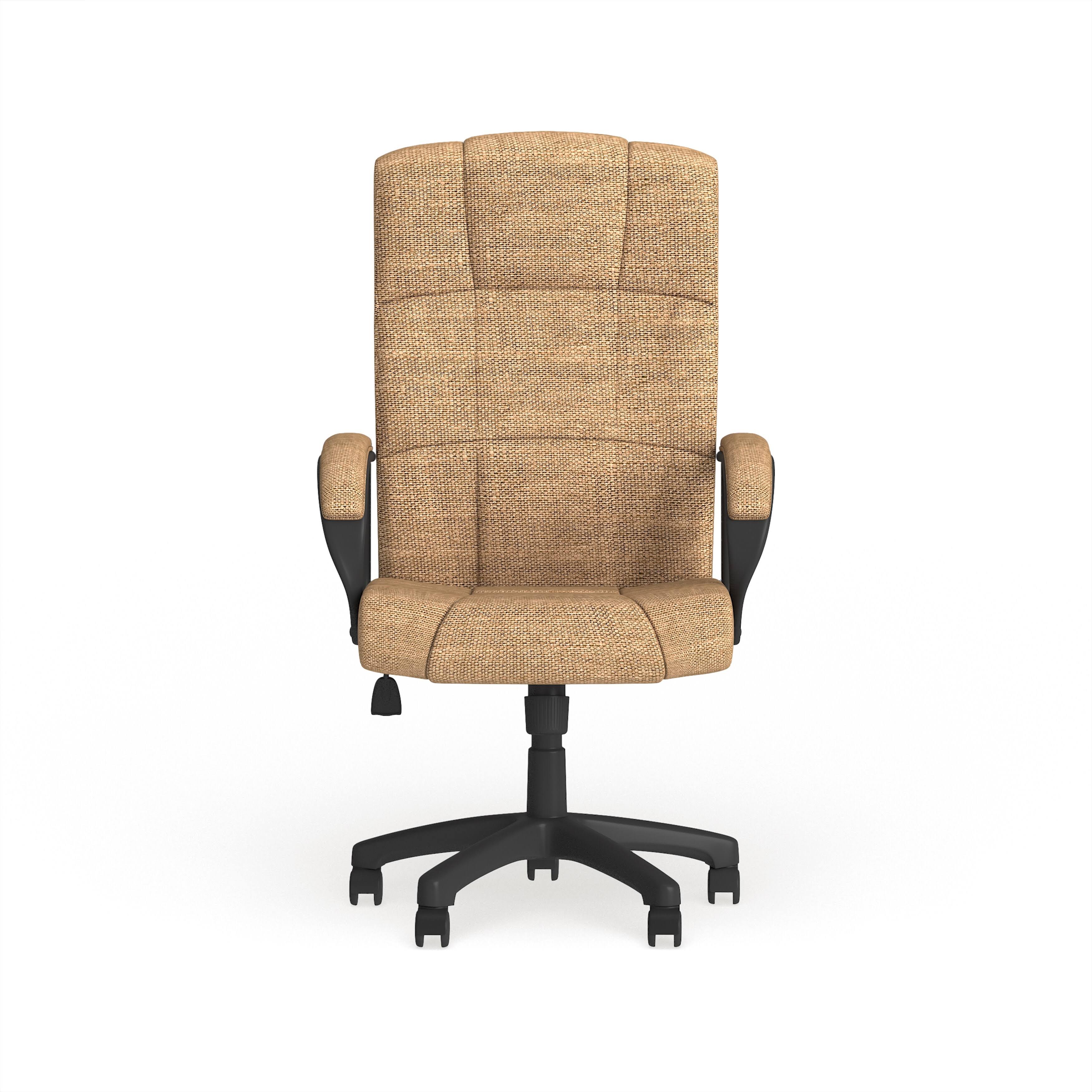 High Back Fabric Executive Swivel Office Chair with Arms Gray F7426