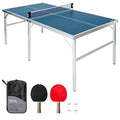 6’x3’ Portable Table Tennis Game Set with 2 Paddles and 4 Balls I81649