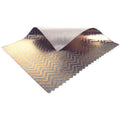 Mini Textile 3x4 Zebra Gold Silver with White Backing Q3836