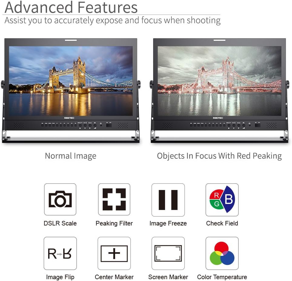 21.5 Inch Broadcast Production LCD Monitor 3G SDI 4K HDMI IPS Full HD S905652