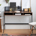 Dark Walnut Mesh Back Writing Desk A503