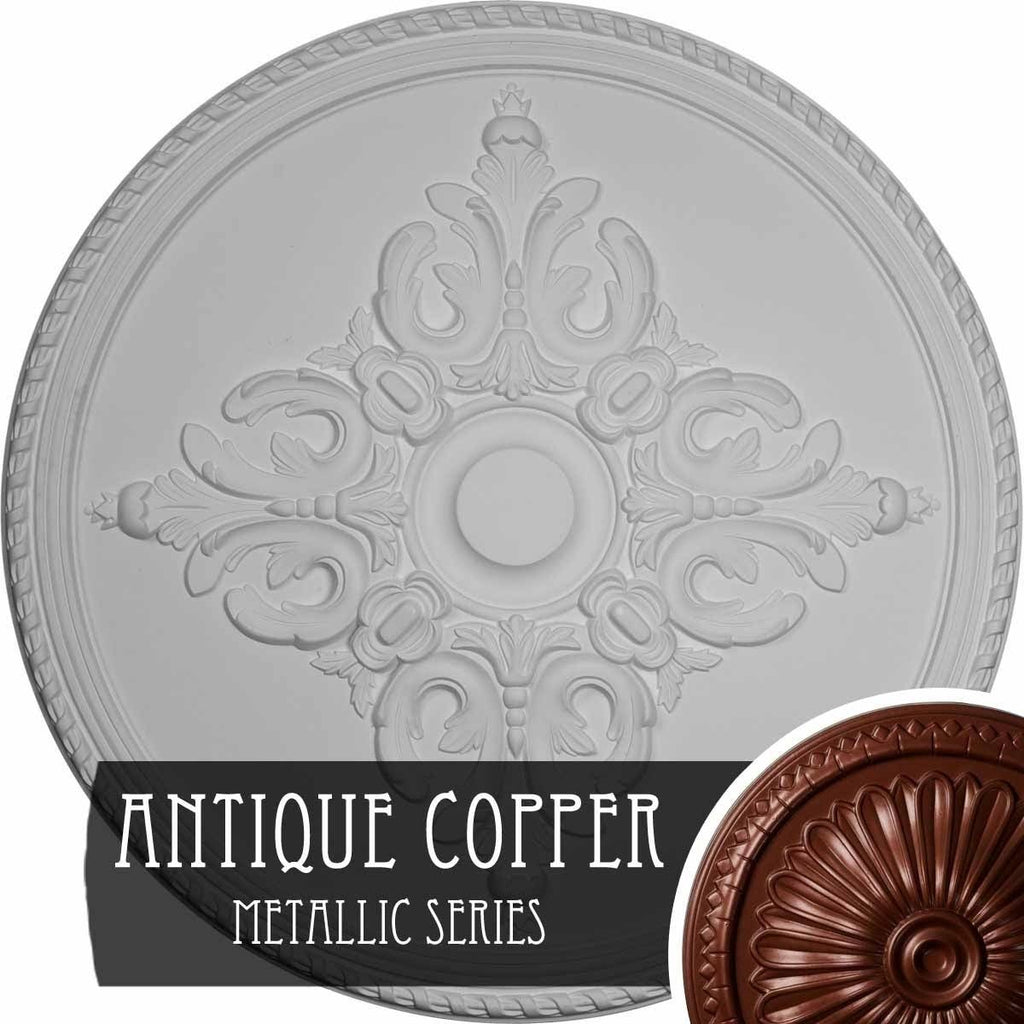 40 5/8x22OD x 1 3/4x22P Hand-Painted Ceiling Medallion Y186120