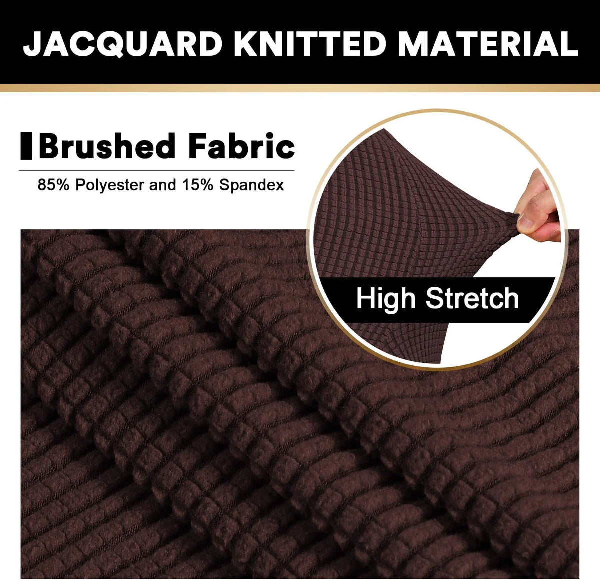 Checked Pattern Jacquard Futon Cover with Elastic Bottom N7856