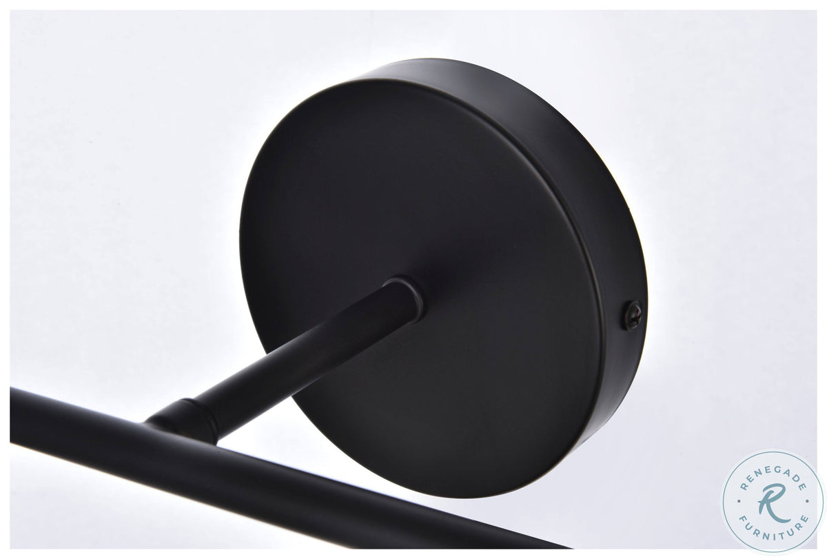 Black 4 Lights Bath Sconce with Frosted Shade O551