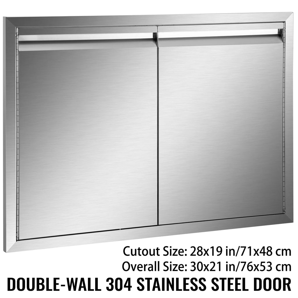 Double Wall Stainless Steel Outdoor Access Door with Hooks C1904