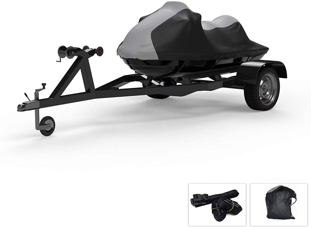 Gray/Black Trailerable Jet Ski Covers with Storage Bag C784