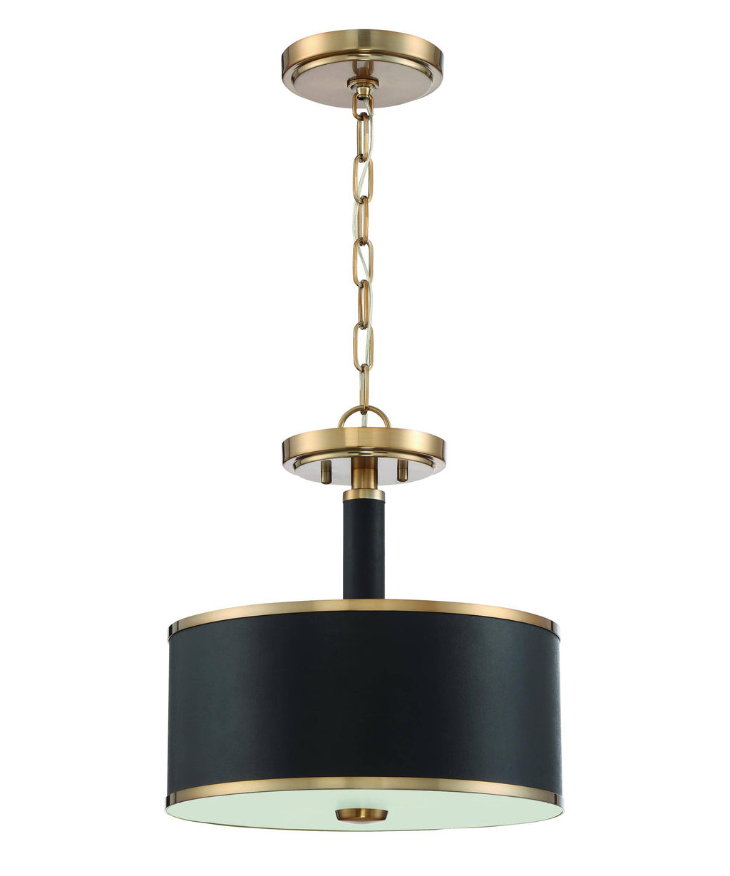 Satin Brass Semi Flush 2 Light A5796