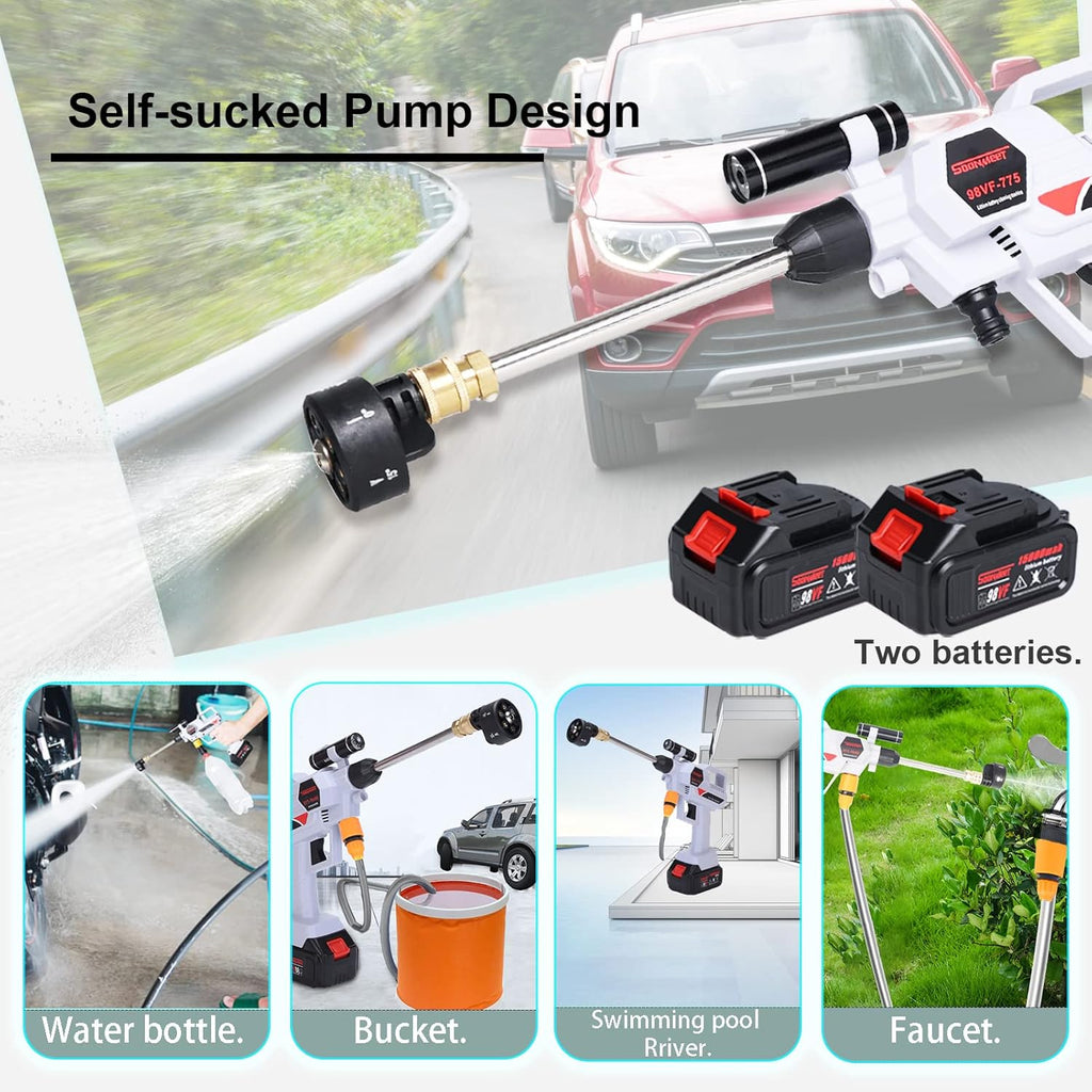 Cordless Portable Pressure Washer with 2 Batteries L893269