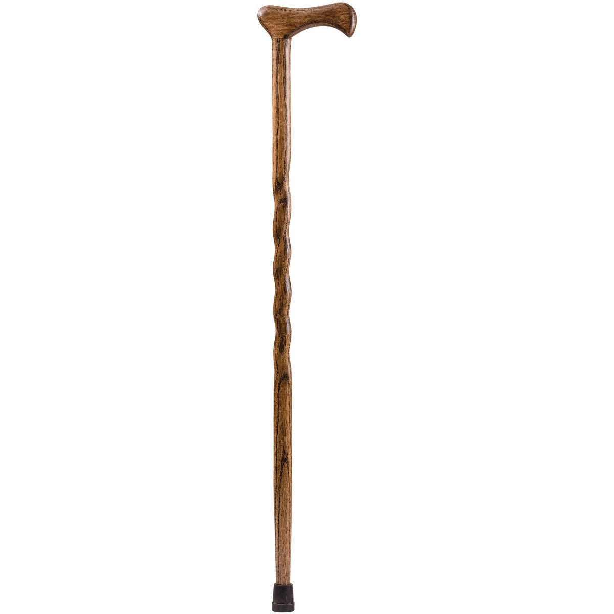 Oak Brown Twisted Walking Cane H162
