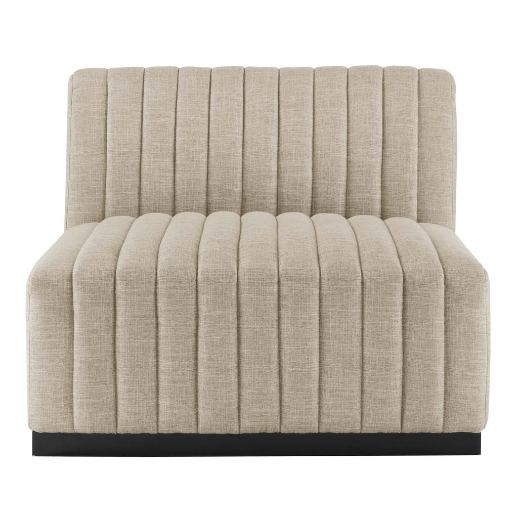 Black Beige Tufted Fabric Sofa K496214