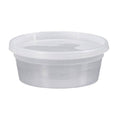 8 oz Clear Plastic Soup Containers with Flat Lid, 240 Piece Case V975