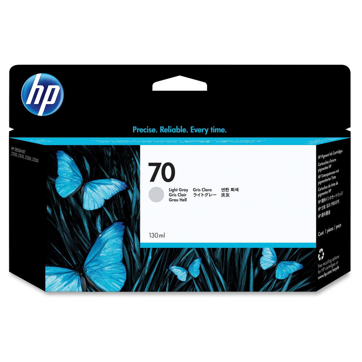 HP 70 130-ml Light Gray Ink Cartridge W25019