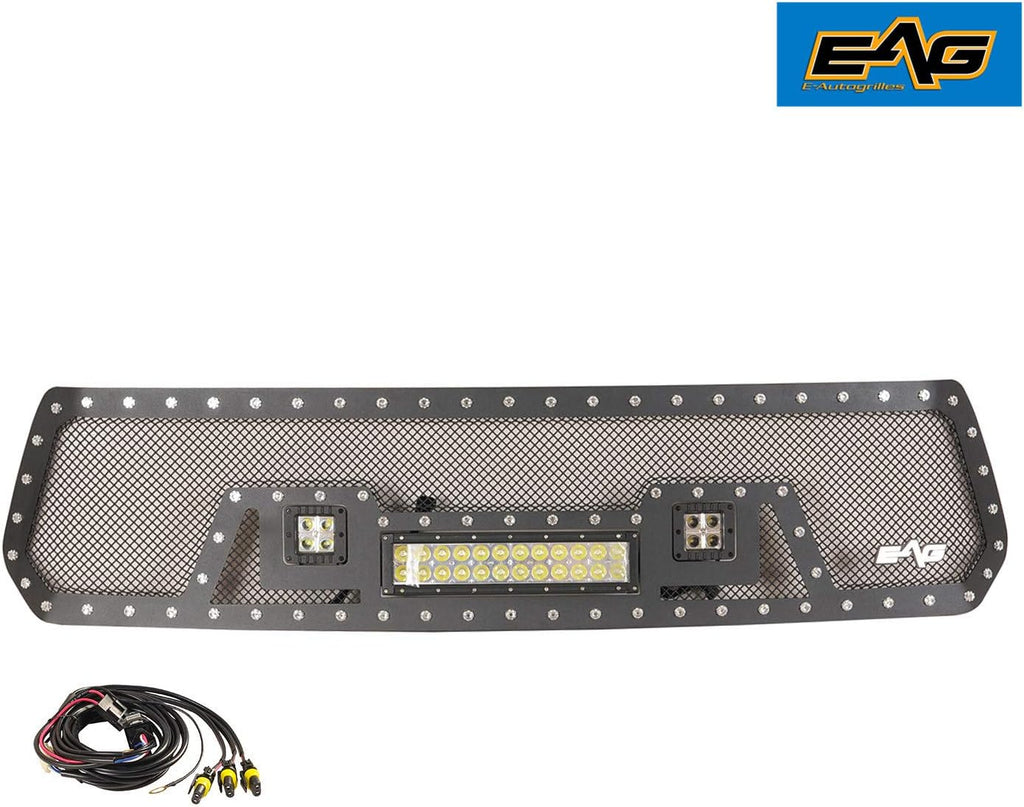 Rivet Stainless Steel Wire Mesh Grille With LED Lights T32862