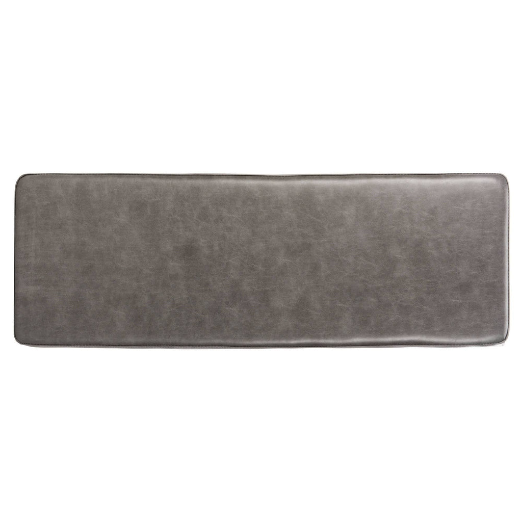 Grey Faux Leather Bench P698917