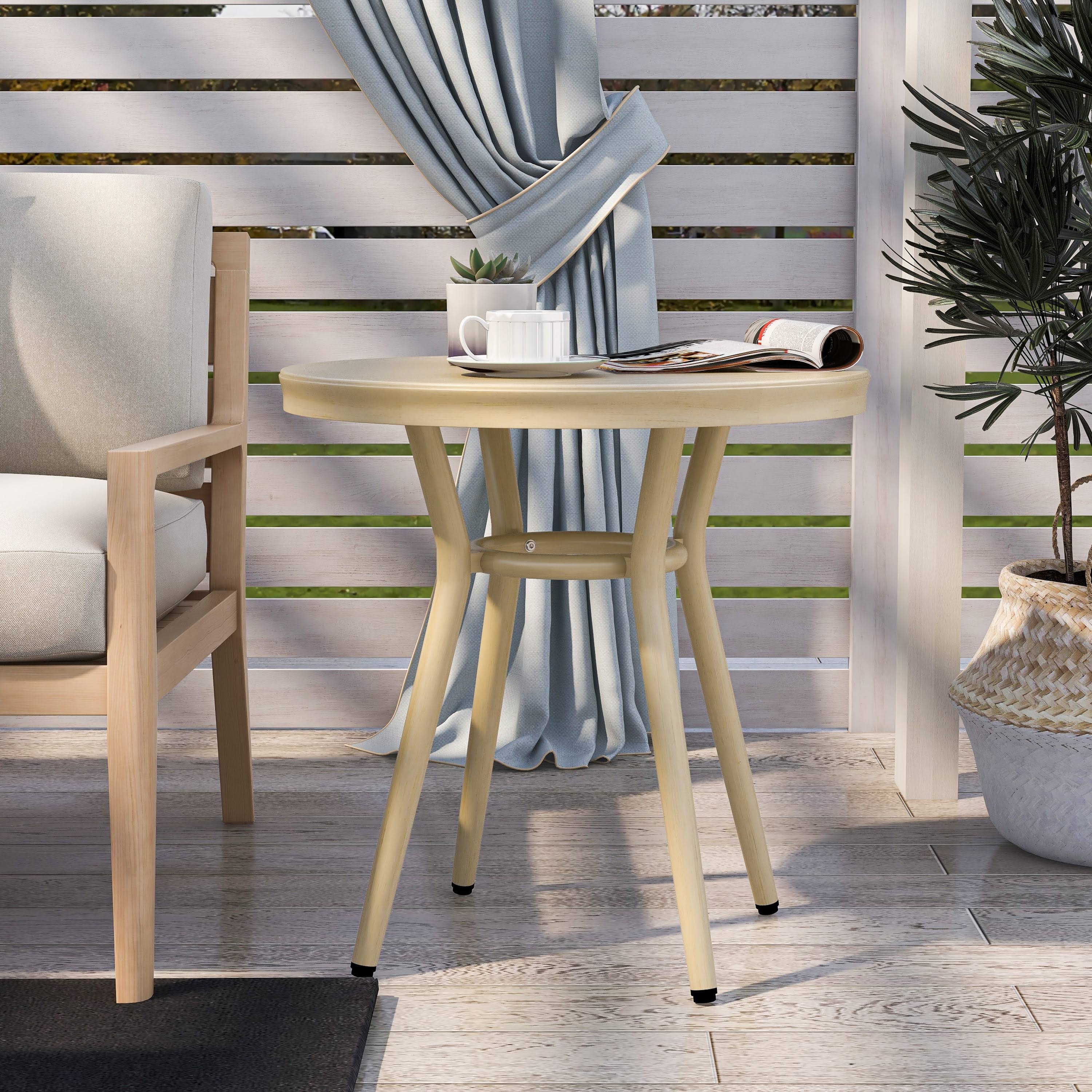 Natural Tone 22-inch Side Table I873