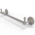 Satin Nickel 24 inch Towel Bar with Integrated Hooks D281