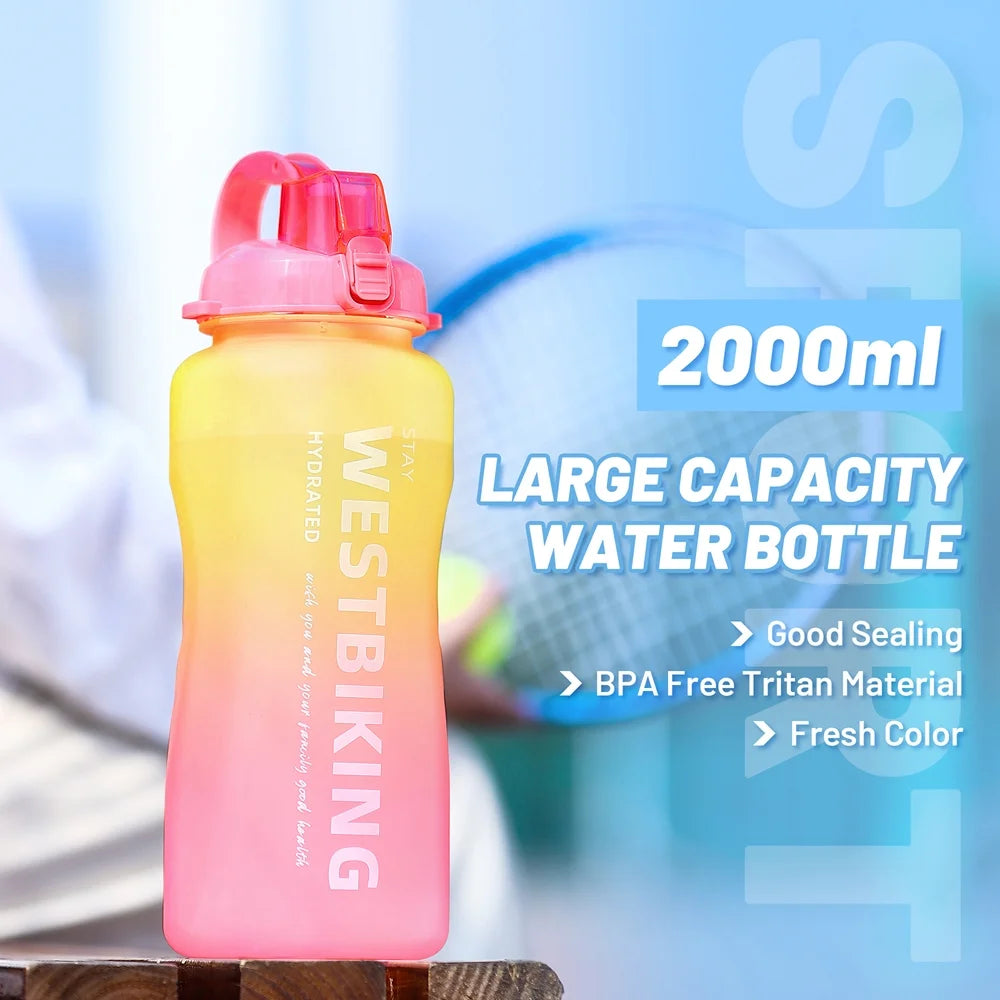 Sports Water Bottle with Straw Large Capacity T134253