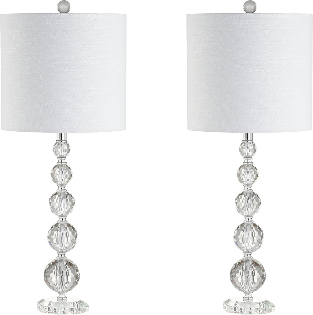 Crystal LED Table Lamp, Clear/Chrome, Set of 2 U4286