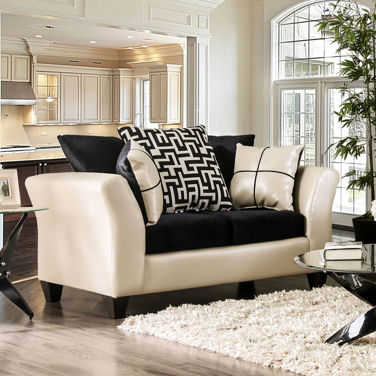 Ivory Loveseat S42896