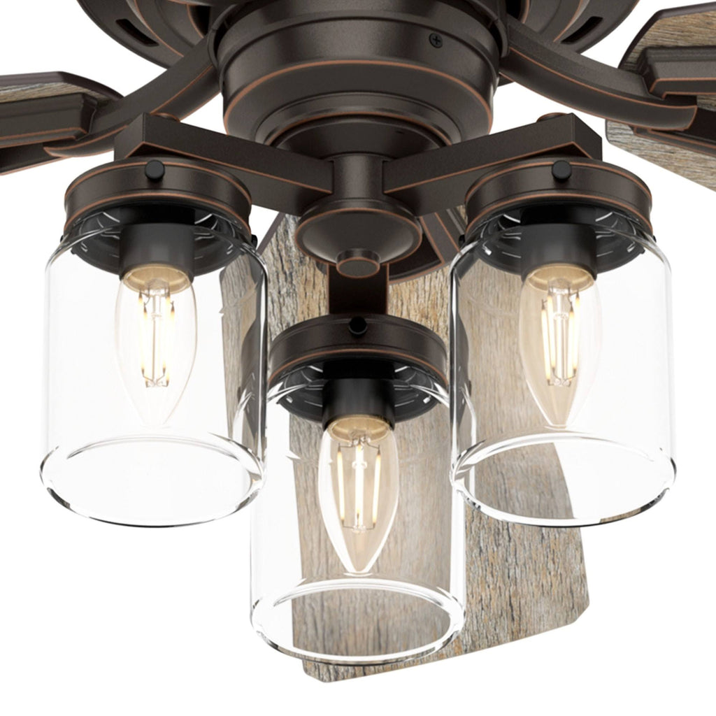 Brushed Nickel Ceiling Fan with LED Light L206607
