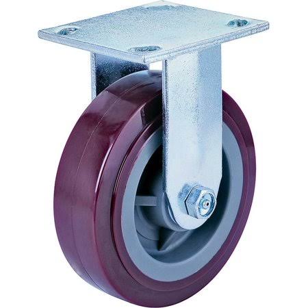 Rigid Polyurethane 8 by 2 inch Plate Caster W594