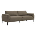 Brown Upholstered Fabric Sofa with Track Arms B75017