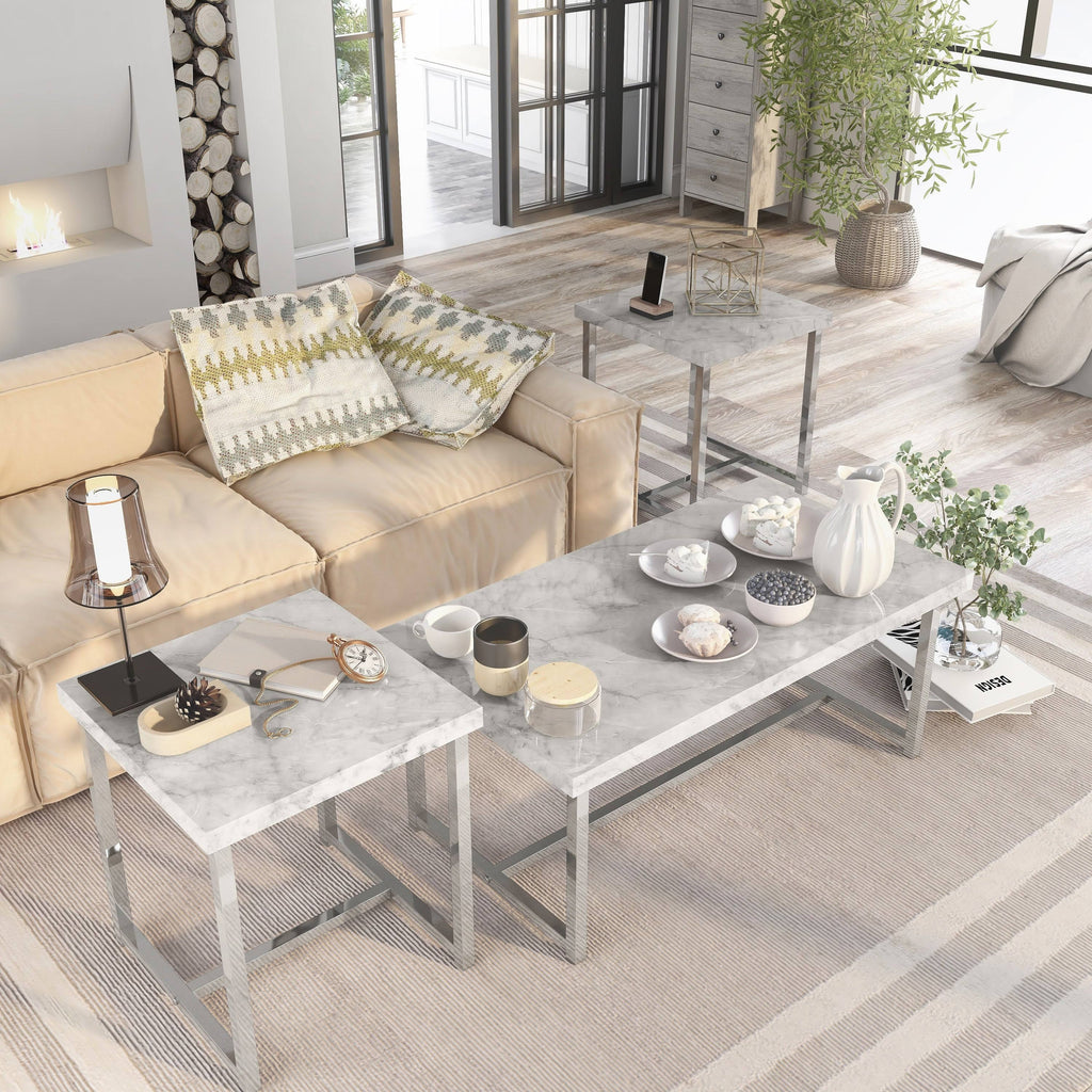 White 3-Piece Coffee Table Set Z9196