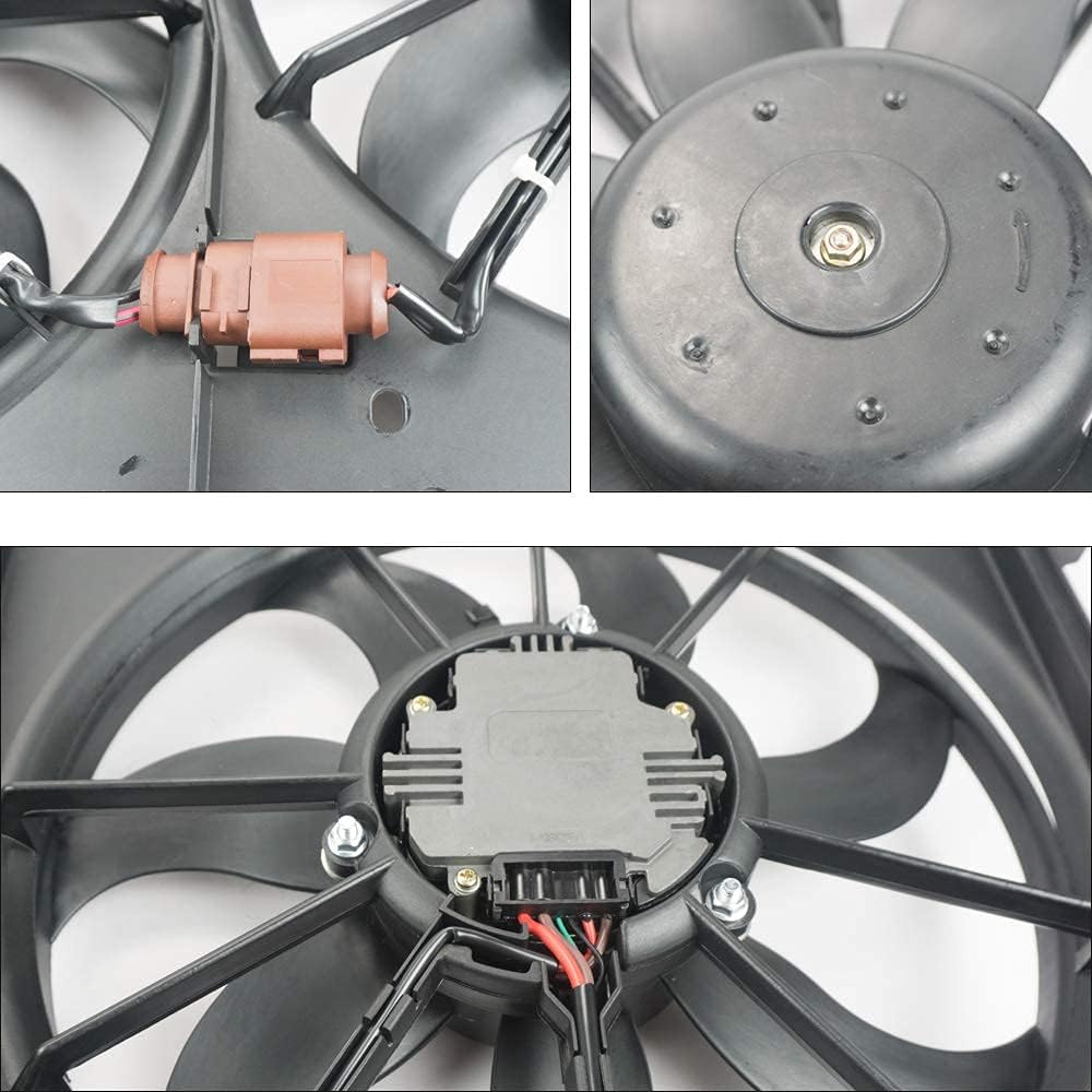 Dual Radiator & Condenser Cooling Fan Assembly for Volkswagen Jetta 2.0L VW Tiguan Audi A3 TT Q2719