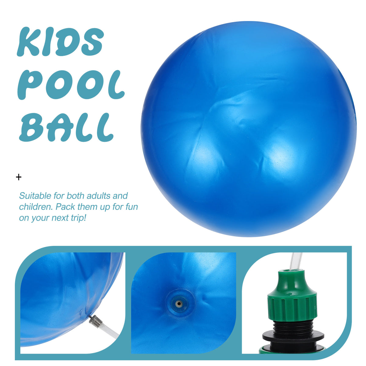 Inflatable Pool Ball Toy with Water Injector G218262