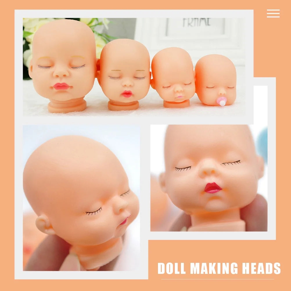 40 Pcs Vinyl Doll Head Key Fob Craft Making Supplies F91898