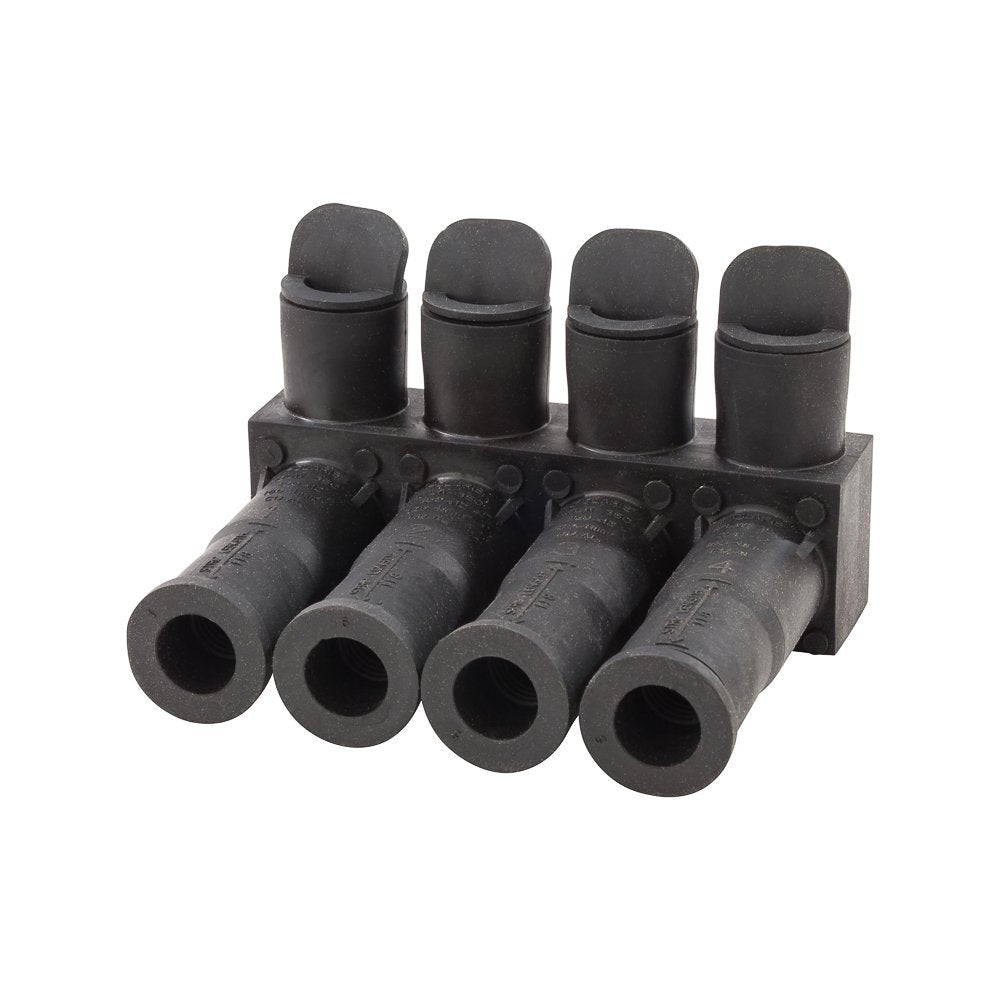 Submersible Pedestal Connector, 4 Ports, Black, Pack of 2 T92100
