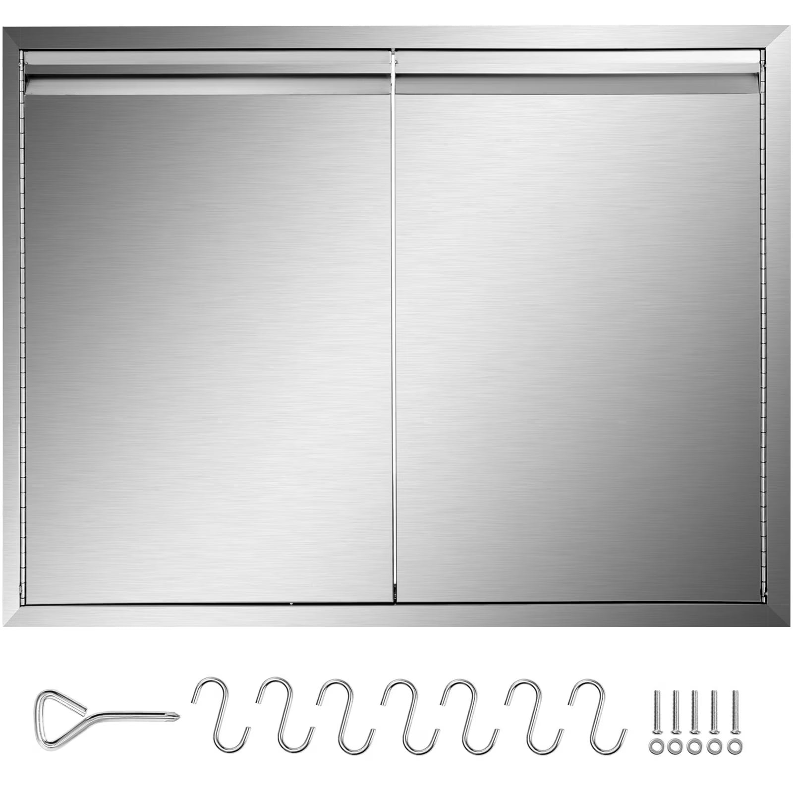 Double Wall Stainless Steel Outdoor Access Door with Hooks C1904