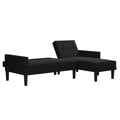 Dark Gray Linen Sectional Sofa Futon F702