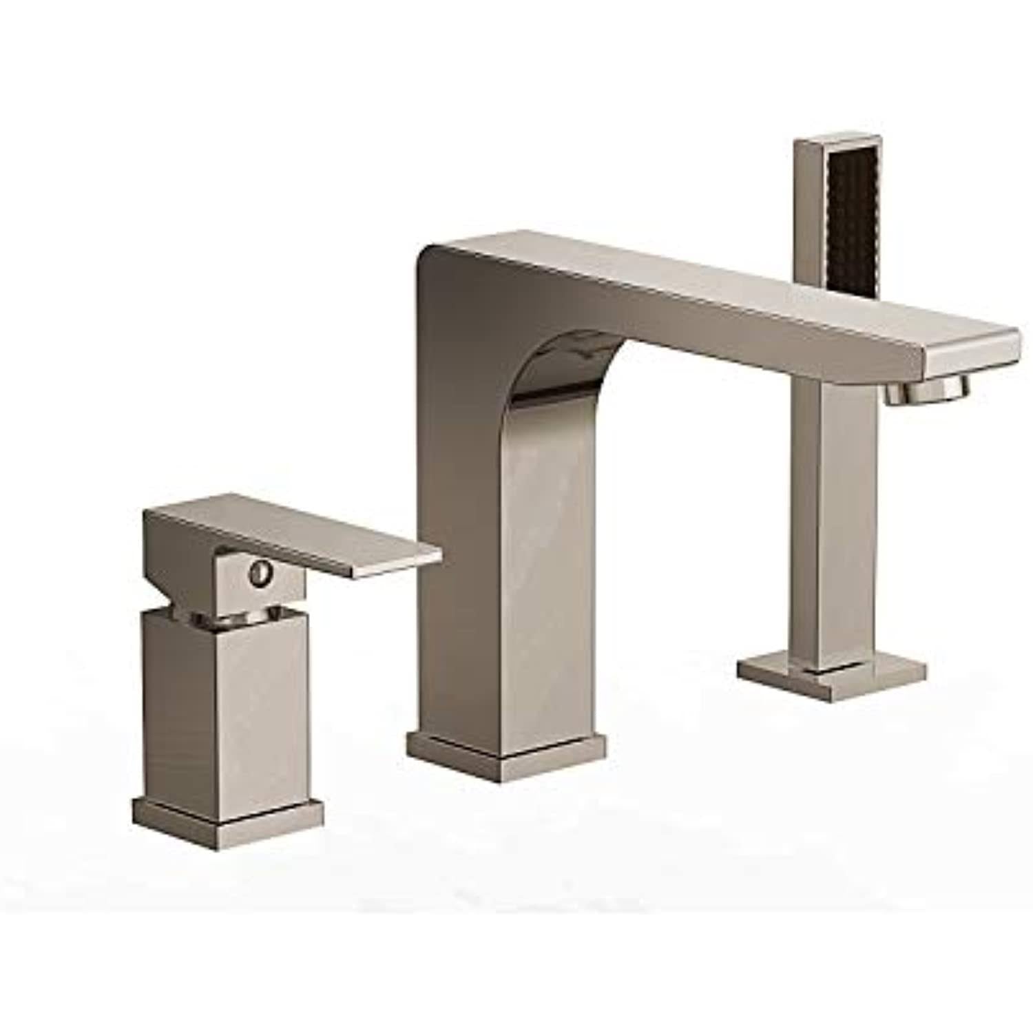 Roman Tub Faucet with Hand Shower, Rough-In Valve Included (Brushed Nickel) K61316