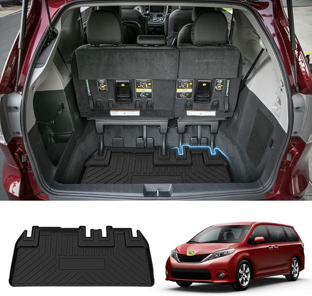 Cargo Liner Trunk Floor Mat for Toyota Sienna 2011-2019 Pack of 2 Y415