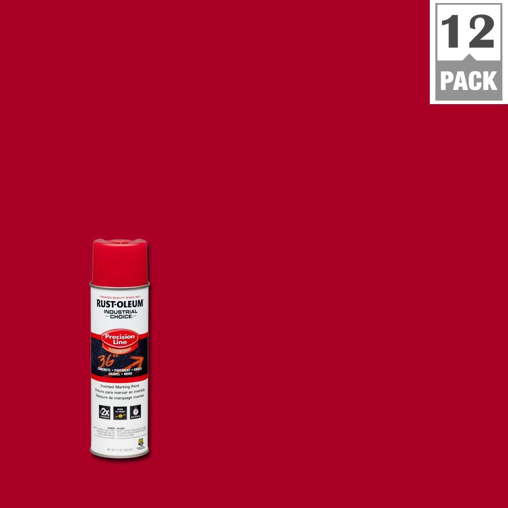 17 oz Safety Red Inverted Marking Spray Paint (12-Pack) M87224