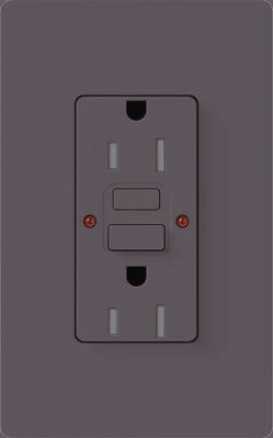 Plum Tamper Resistant GFCI Receptacle 15A T3044