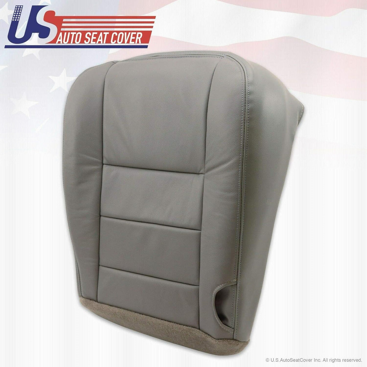 Gray Leather Driver Bottom Seat Cover Z29106