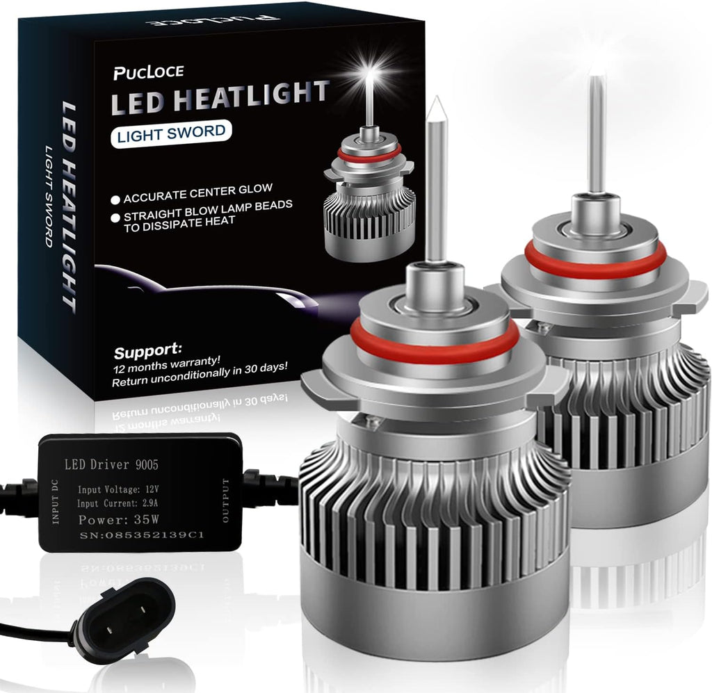 6500K Cool White LED Headlight Bulbs Conversion Kit Pack of 2 Z8050