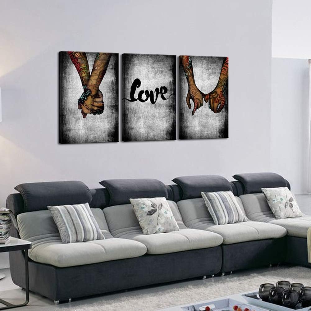 Graffiti Paintings Canvas Wall Art Pop Art Posters Prints Abstract Love Bedroom Wall Decor Modern Giclee Artwork Framed Ready to Hang K954
