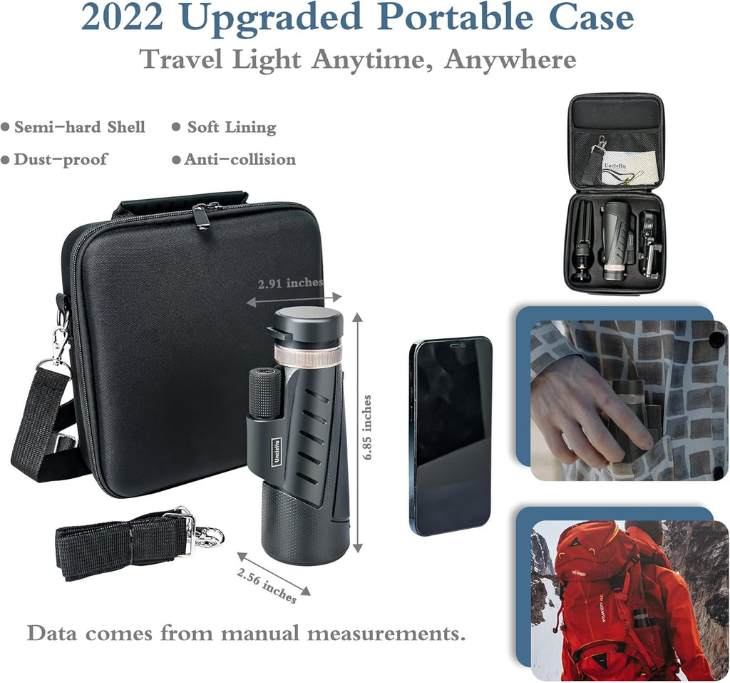 12x50 Monocular Telescope with 23mm Large Eyepiece and Smartphone Adapter P819714
