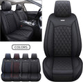 Black-White Waterproof Leather Car Front Seat Covers (2 PCS Front) S892323
