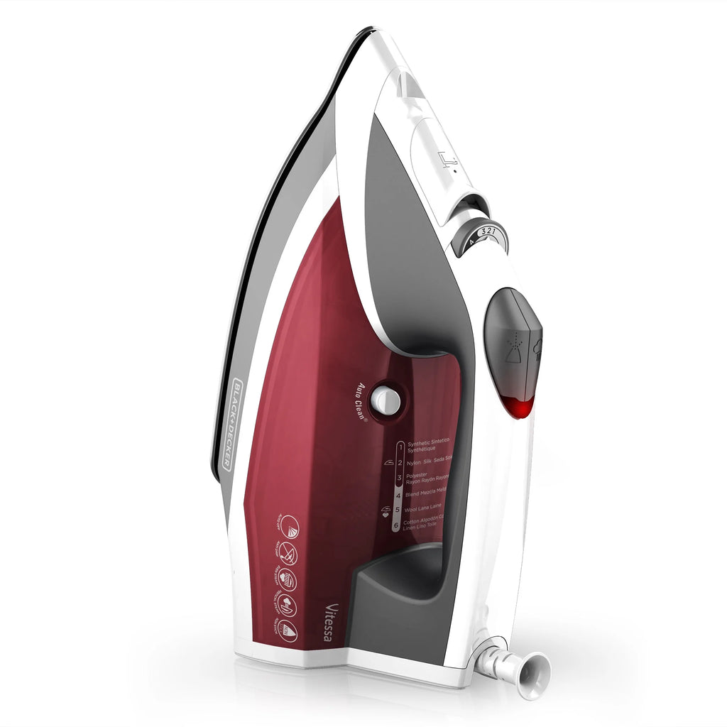 Red Steam Iron D148