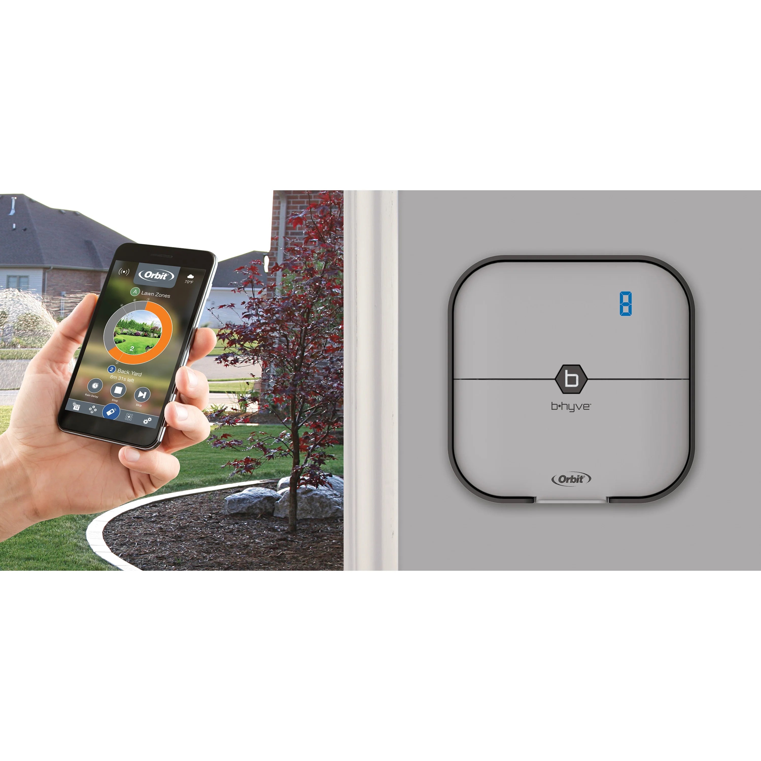 8-Zone Indoor Sprinkler Timer/Controller D17545