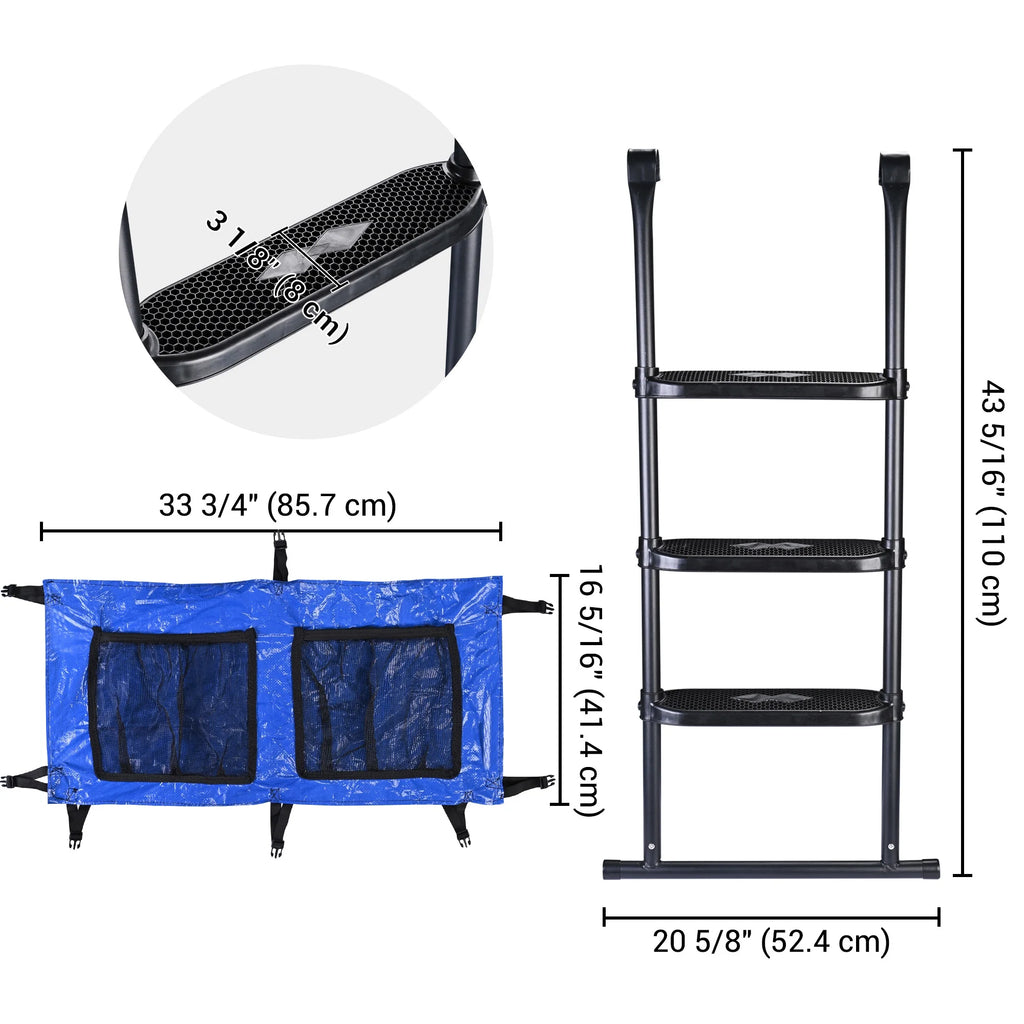 3 Step Trampoline Ladder with Shoe Bag N78452