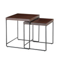 2-Piece Walnut Veneer Nesting End Table Set J16264